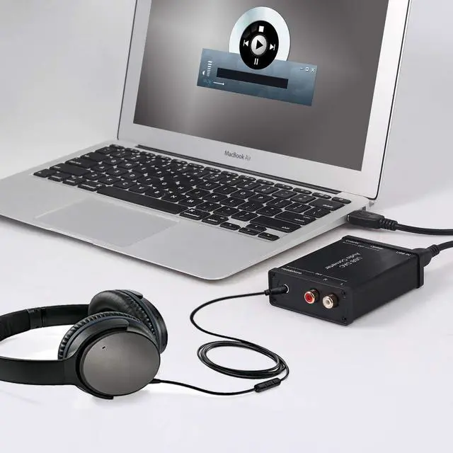 Alt view image 4 of 6 - USB to SPDIF Coaxial RCA and 3.5mm Headphone Jack Converter - Optical Audio Adapter - PCM for Windows, Mac, PS4, PS3