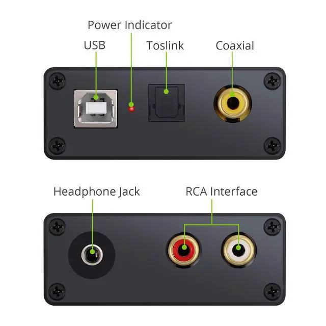 Alt view image 5 of 6 - USB to SPDIF Coaxial RCA and 3.5mm Headphone Jack Converter - Optical Audio Adapter - PCM for Windows, Mac, PS4, PS3