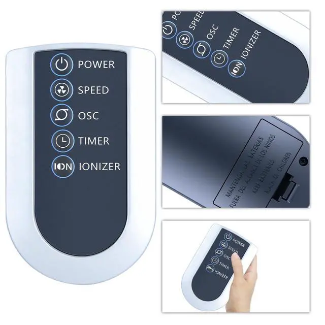 Alt view image 2 of 4 - Replacement Remote for Lasko Wind Curve Tower Fan 2551 2554 2559 4824 | Compatible Models: T32202 T36212 T48339, T42905 Oscillating Tower, T48331 XtraAir Tower, No Programming, Fast Response