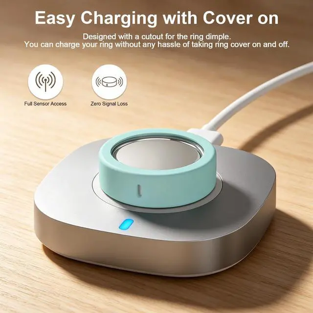 Alt view image 3 of 6 - 8 Pack Ultra-Thin Cover Compatible with Oura Ring Gen 5 | Support Charging with Cover on, Silicone Ring Protector Oura Ring 5 Accessories for Men Women