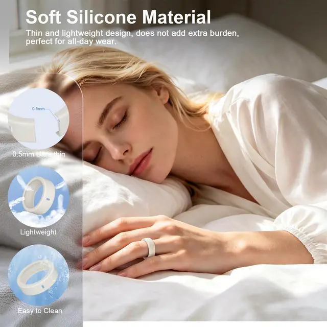 Alt view image 5 of 6 - 8 Pack Ultra-Thin Cover Compatible with Oura Ring Gen 5 | Support Charging with Cover on, Silicone Ring Protector Oura Ring 5 Accessories for Men Women