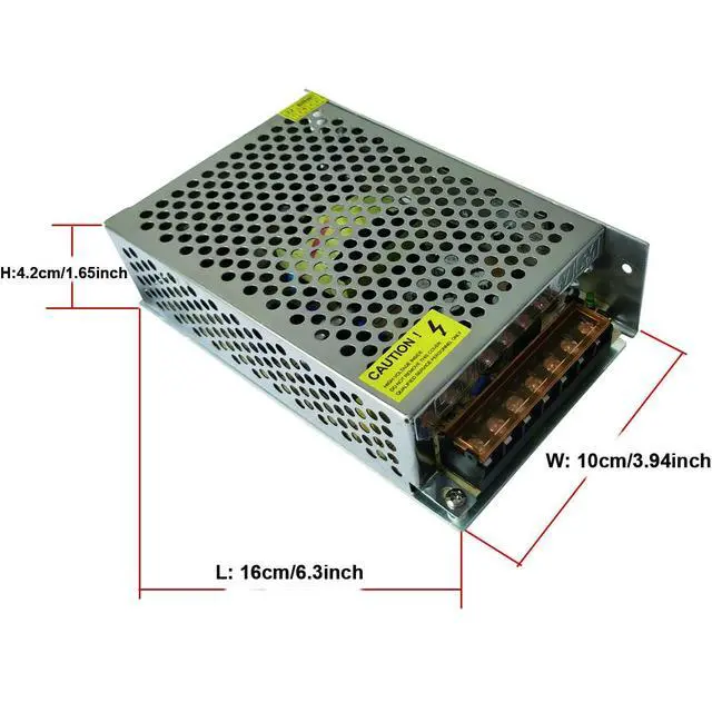 Alt view image 4 of 4 - AC 110V to DC 12V 10A 120W Universal Regulated Switching Power Supply Adapter Transformer Driver Converter for LED Strip Light, CCTV Security Camera System, Computer Project