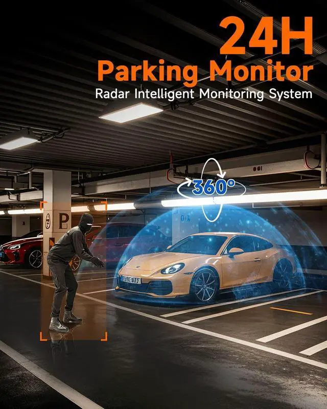 Alt view image 4 of 6 - AI Dash Cam Front Rear Inside with Driver Monitor System, 360° Car Camera 4K, 4 Channel Camera for Cars, WiFi GPS, Dashcam 64GB SD Card, Night Vision, 24H Parking Mode, Upgrade DMS V8Plus