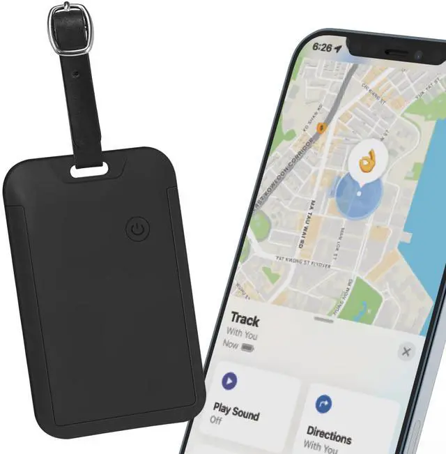 Main image of Hidden Luggage Tracker for iPhone, Apple Find My Luggage Tag | Wireless Rechargeable Suitcase Tracker & Luggage Locator, Waterproof Travel Tag for Checked Bags and Backpacks