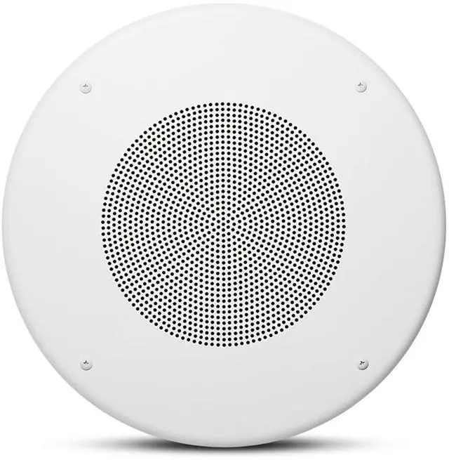 Main image of Professional CSS8018 Commercial Series Round Ceiling Speaker, 8. 10-Watt Multi-Tap Transformer for 100V, 70V and 25V Distributed Lines. Single Speaker. White and Paintable