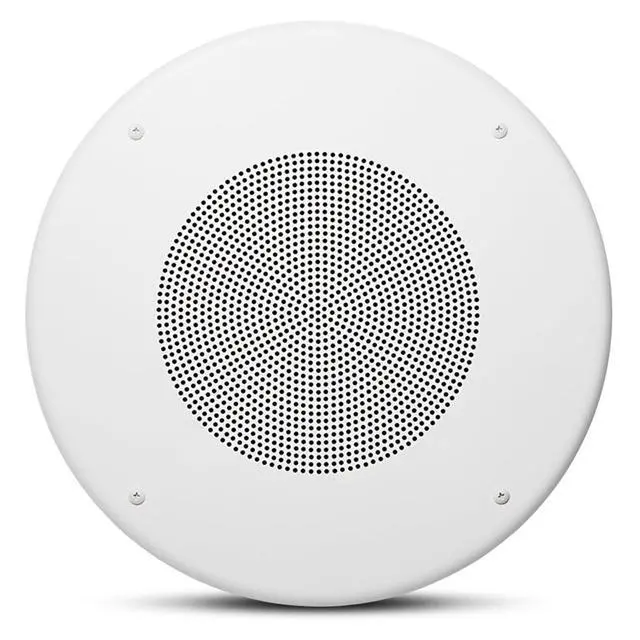 Alt view image 2 of 6 - Professional CSS8018 Commercial Series Round Ceiling Speaker, 8. 10-Watt Multi-Tap Transformer for 100V, 70V and 25V Distributed Lines. Single Speaker. White and Paintable