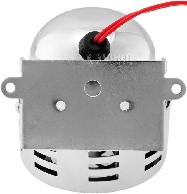Alt view image 3 of 3 - 12V Electric Air Raid Siren, Mini Motor-Driven Alarm, Chrome Loud Compact Siren Horn, Long-Range Sound for Vehicle/Property Alerts, Durable Metal Housing, Easy 2-Wire Install, VXS-9060C