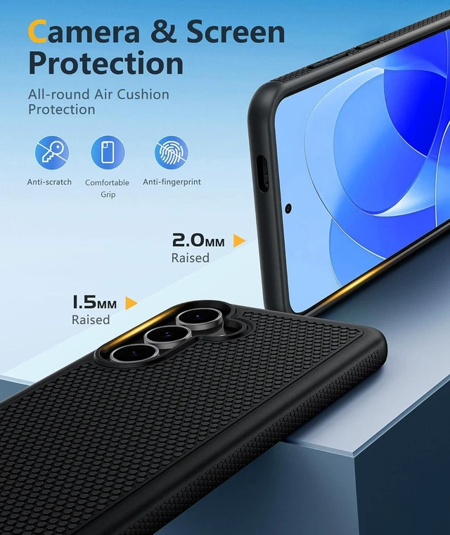 Alt view image 6 of 7 - for Galaxy S25 FE Case: Black Non Slip Textured