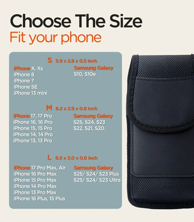 Alt view image 2 of 7 - Phone Holster for iPhone 18/17/16/15/14/13/12 & Pro Series M-Black