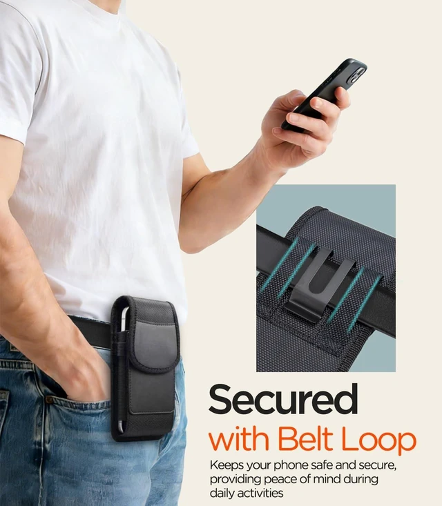 Alt view image 5 of 7 - Phone Holster for iPhone 18/17/16/15/14/13/12 & Pro Series M-Black