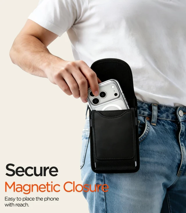 Alt view image 6 of 7 - Phone Holster for iPhone 18/17/16/15/14/13/12 & Pro Series M-Black