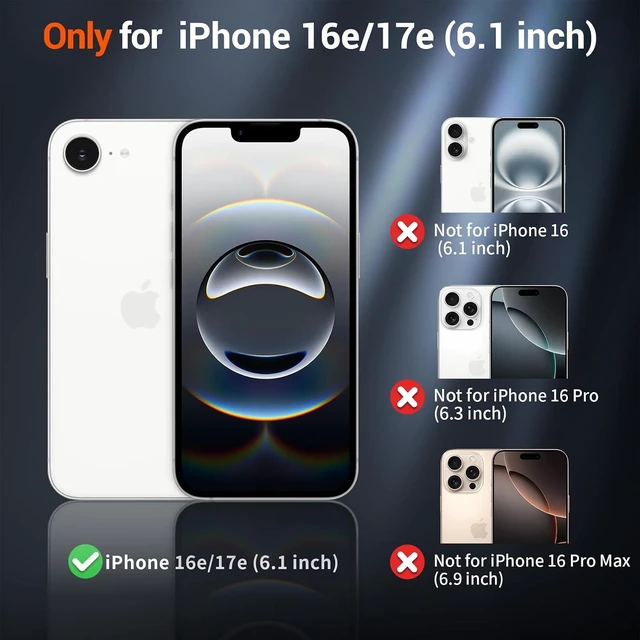 Alt view image 2 of 7 - Magnetic for iPhone 17e Case/iPhone 16e Case Black