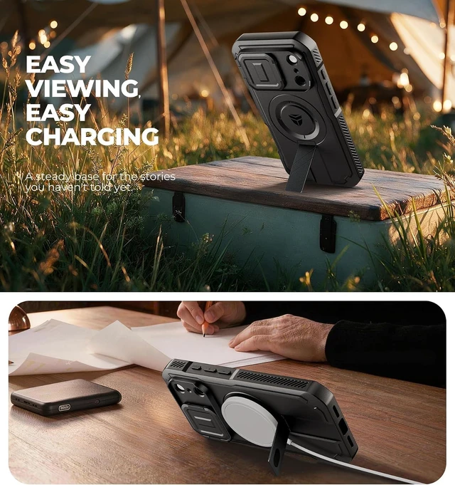 Alt view image 3 of 7 - for iPhone 18 Pro Case / 17 Pro Case with Camera Cover Black