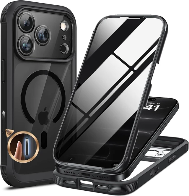 Main image of for iPhone 18 Pro Case with Privacy Screen Protector Black