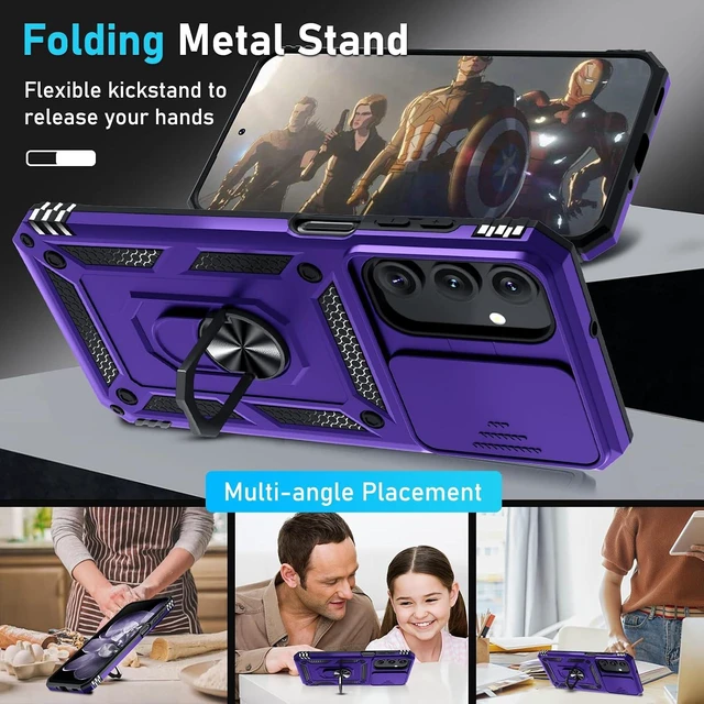 Alt view image 2 of 7 - for Galaxy A16 Case Built in Slide Camera Cover Purple