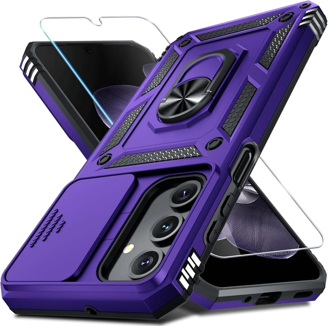 Main image of for Galaxy A16 Case Built in Slide Camera Cover Purple