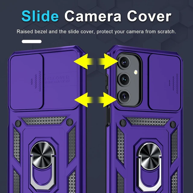 Alt view image 3 of 7 - for Galaxy A16 Case Built in Slide Camera Cover Purple