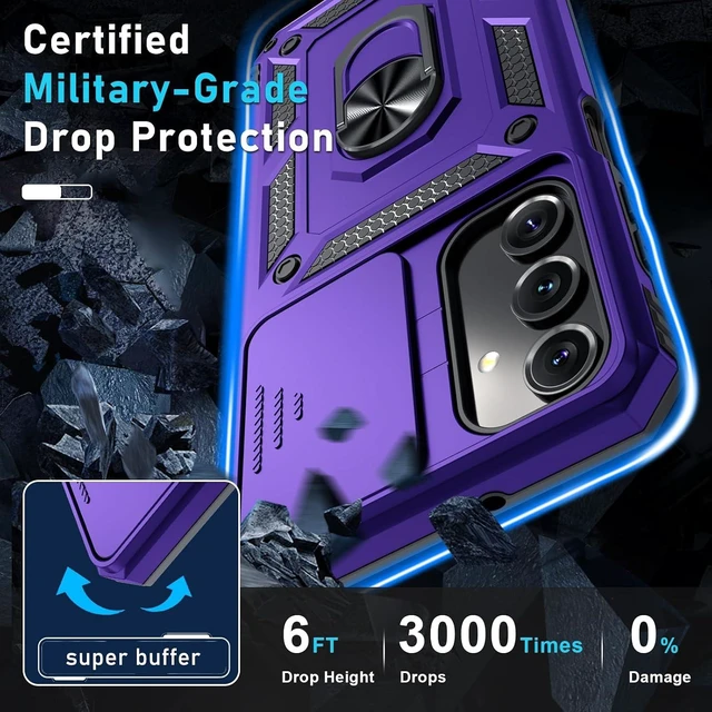 Alt view image 5 of 7 - for Galaxy A16 Case Built in Slide Camera Cover Purple