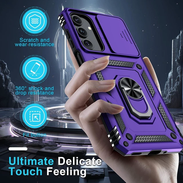 Alt view image 7 of 7 - for Galaxy A16 Case Built in Slide Camera Cover Purple