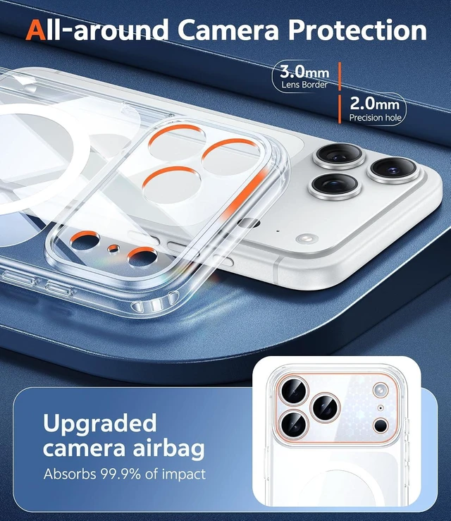 Alt view image 4 of 7 - for iPhone 18 Pro Case/17 Pro Case Clear with Screen Protector