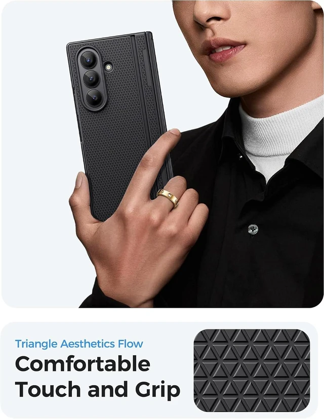 Alt view image 6 of 7 - for Galaxy Z Fold 7 Case with Stand Hinge Protection Black
