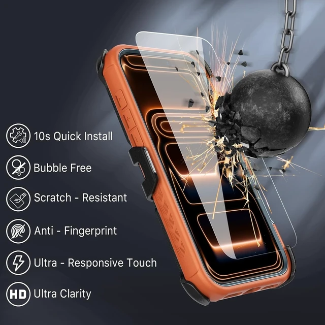 Alt view image 6 of 7 - for iPhone 18 Pro Case with Belt Clip Holster Magnetic Case
