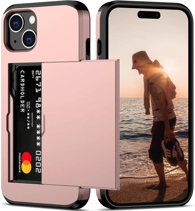 Main image of for iPhone 15 Case with Card Holder Rose Gold