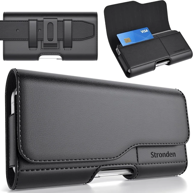 Main image of Magnetic Closure Holster for Galaxy S26 S25 S24 S23 S22 S21 S20 S10 S9 A10e A01 -Leather Belt Case Pouch with Belt Clip & Loop (Fits Slim/Regular Case on)
