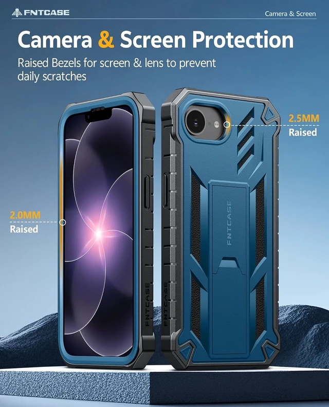 Alt view image 7 of 7 - for iPhone 17e/16e Case with Belt Clip Built-in Screen Protector