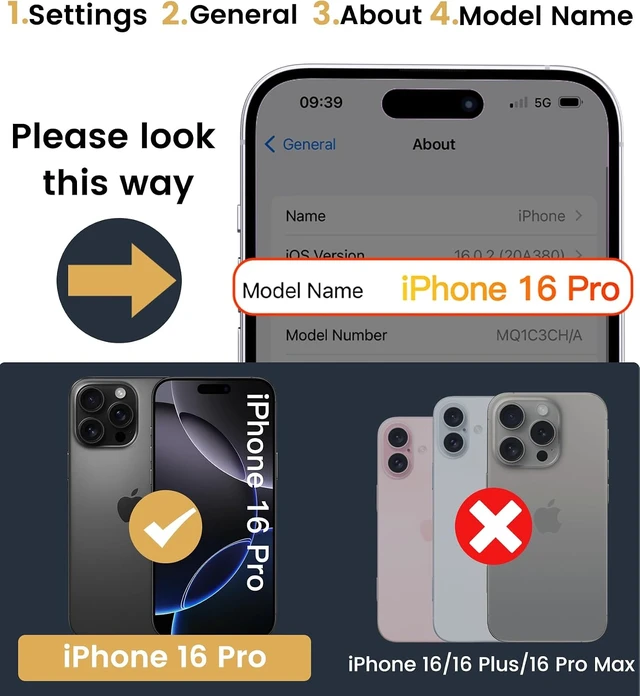 Alt view image 7 of 7 - for iPhone 16 Pro Case with Card Holder & Kickstand Black