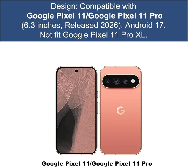 Alt view image 2 of 7 - for Google Pixel 11/11 Pro Holster Case Screen Protector-Black