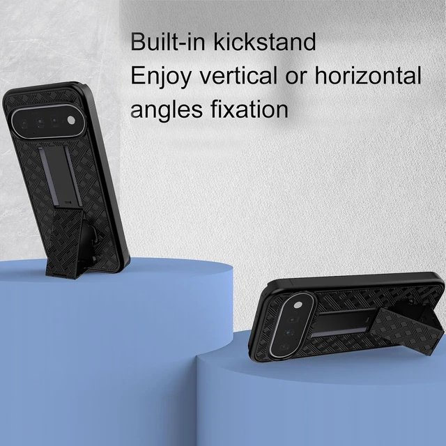 Alt view image 5 of 7 - for Google Pixel 11/11 Pro Holster Case Screen Protector-Black