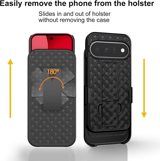 Alt view image 6 of 7 - for Google Pixel 11/11 Pro Holster Case Screen Protector-Black
