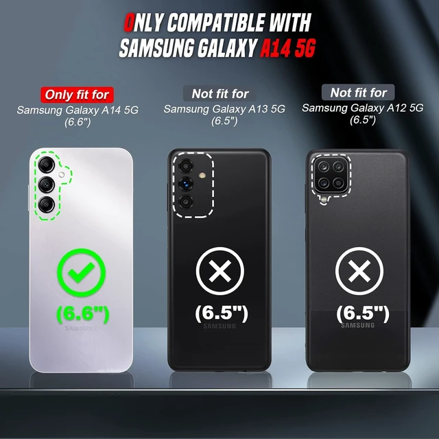 Alt view image 2 of 7 - Compatible for Galaxy A14-5G Phone Case Magnetic Stand Black
