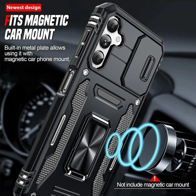 Alt view image 6 of 7 - Compatible for Galaxy A14-5G Phone Case Magnetic Stand Black