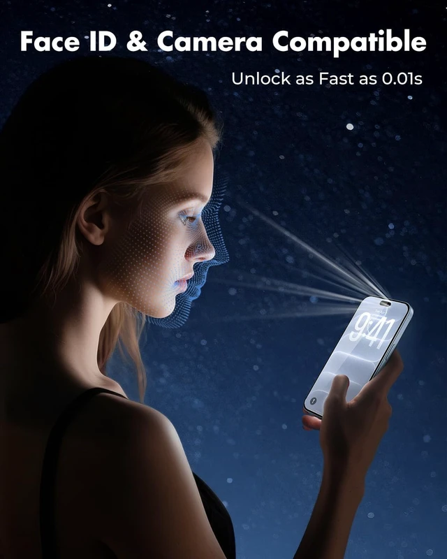 Alt view image 7 of 7 - 3-Pack Screen Protector for iPhone 18 Pro Tempered Glass