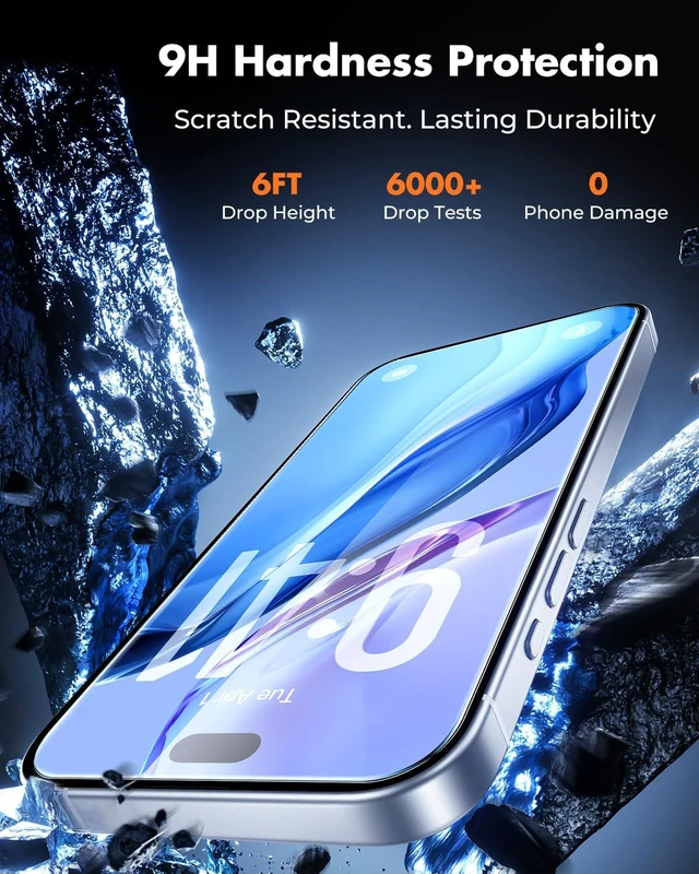 Alt view image 3 of 7 - 2-Pack Screen Protector for iPhone 18 Pro Tempered Glass