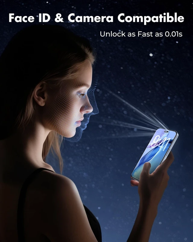 Alt view image 6 of 7 - 2-Pack Screen Protector for iPhone 18 Pro Tempered Glass
