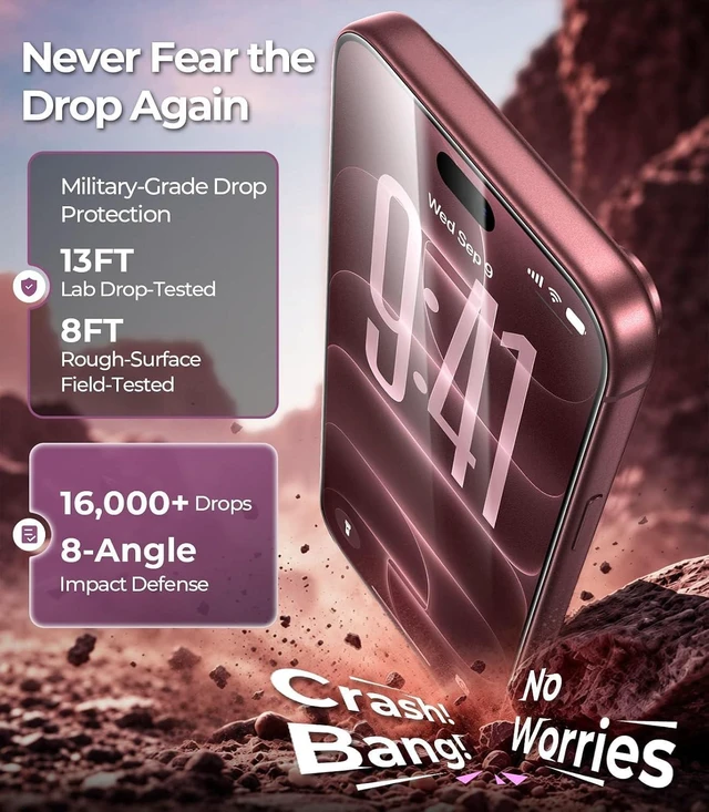 Alt view image 3 of 7 - Top 9H++ Glass 2 Pack for iPhone 18 Pro Max Screen Protector