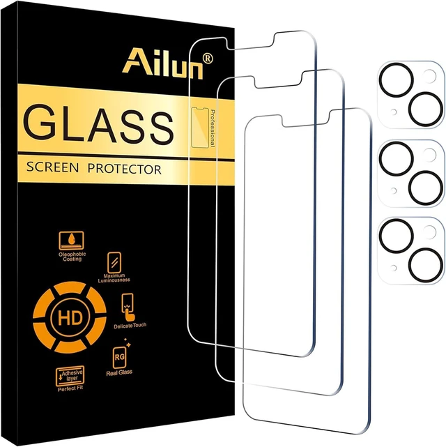 Main image of Screen Protector + Camera Lens Protector for iPhone 14 3+3 Pack