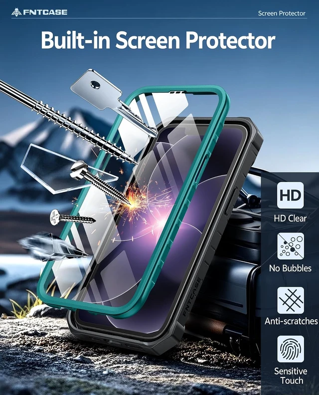 Alt view image 4 of 7 - for iPhone 17e/16e Case with Belt Clip Built-in Screen Protector