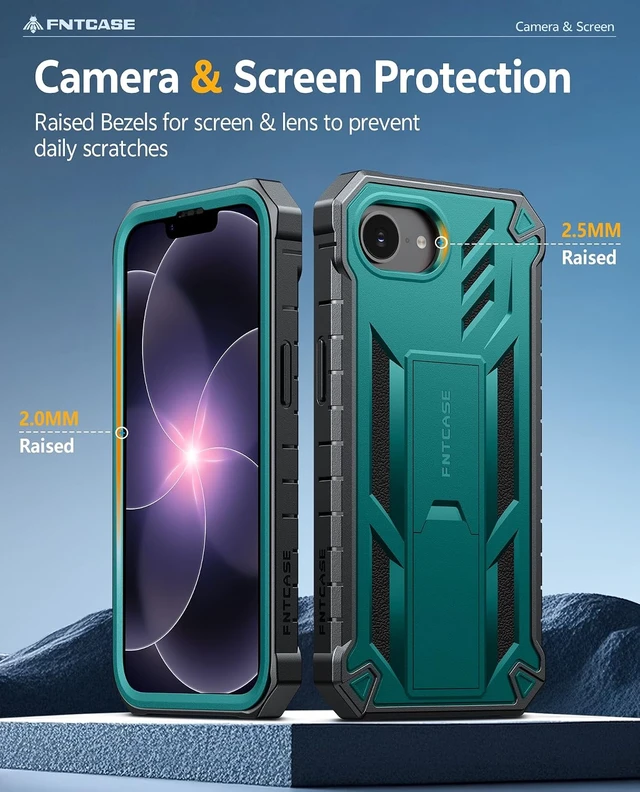 Alt view image 7 of 7 - for iPhone 17e/16e Case with Belt Clip Built-in Screen Protector