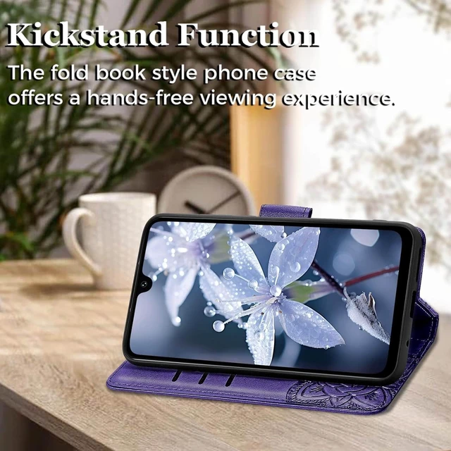 Alt view image 4 of 7 - for Galaxy A17 5G Phone Case Wallet Purple