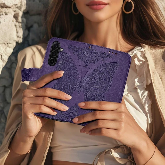 Alt view image 5 of 7 - for Galaxy A17 5G Phone Case Wallet Purple