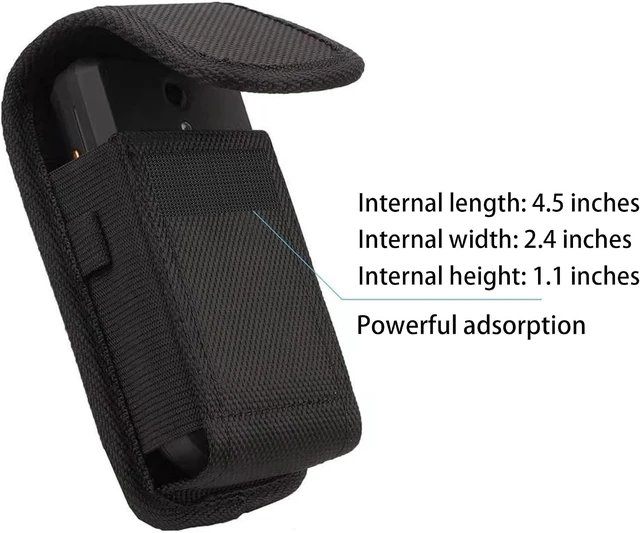 Alt view image 2 of 5 - Flip Phone Case with Belt Loop Clip Closure Oxford Cloth Case for Alcatel Go MyFlip TCL Flip 4/3 Blu Cingular Flex 2 Consumer Cellular IRIS Nokia 2720 2760 2780 Oxford Cloth
