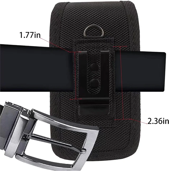 Alt view image 4 of 5 - Flip Phone Case with Belt Loop Clip Closure Oxford Cloth Case for Alcatel Go MyFlip TCL Flip 4/3 Blu Cingular Flex 2 Consumer Cellular IRIS Nokia 2720 2760 2780 Oxford Cloth