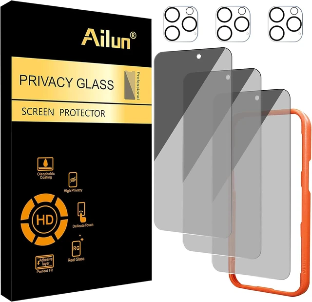 Main image of Privacy Screen Protector+Camera Lens Protector for iPhone 16 Pro Max