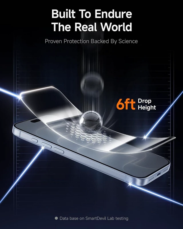 Alt view image 5 of 7 - 2 Pack Clear for iPhone 18 Pro Screen Protector Tempered Glass