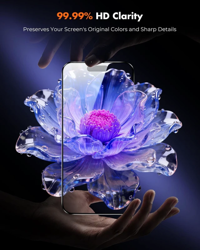 Alt view image 4 of 7 - iPhone 16 Pro Full-Coverage Screen Protector - 3 Pack