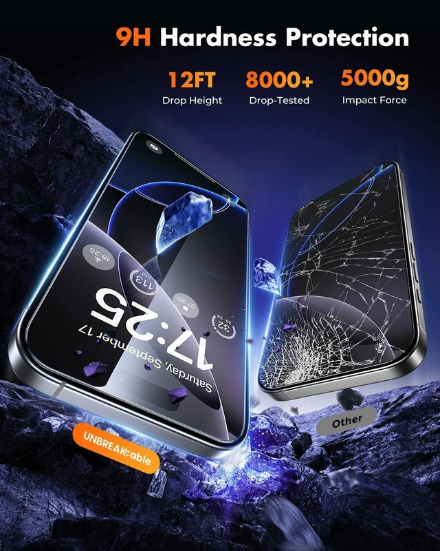 Alt view image 5 of 7 - iPhone 16 Pro Full-Coverage Screen Protector - 3 Pack